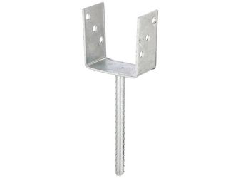 U-Pfostenträger/Betonanker Riffelstahl, fvz, zEinbet., BxH 101x104mm, L Anker 200mm U-Pfostenträger/Betonanker Riffelstahl, fvz, zEinbet., BxH 101x104mm, L Anker 200mm