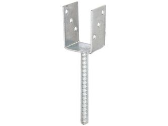 U-Pfostenträger/Betonanker Riffelstahl, fvz, zEinbet., BxH 71x104mm, L Anker 200mm U-Pfostenträger/Betonanker Riffelstahl, fvz, zEinbet., BxH 71x104mm, L Anker 200mm