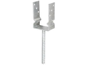 U-Pfostenträger/Betonanker Riffelstahl, fvz, zEinbet., BxH 91x150mm, L Anker 200mm U-Pfostenträger/Betonanker Riffelstahl, fvz, zEinbet., BxH 91x150mm, L Anker 200mm