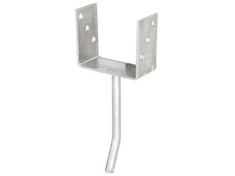 U-Pfostenträger/Betonanker Rundstahl, fvz, zEinbet., BxH 121x104mm, L Anker 200mm U-Pfostenträger/Betonanker Rundstahl, fvz, zEinbet., BxH 121x104mm, L Anker 200mm