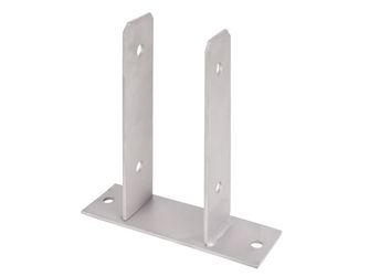 U-Pfostenträger, Edelstahl, z.Aufschrauben, BxH 91x200mm