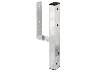 U-Pfostenträger/L-Randsteine für Vierkantholzpf., fvz, z.Aufschrauben, BxH 91x230mm U-Pfostenträger/L-Randsteine für Vierkantholzpf., fvz, z.Aufschrauben, BxH 91x230mm