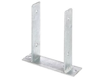 U-Pfostenträger, feuerverzinkt, z.Aufschrauben, BxH 121x200mm U-Pfostenträger, feuerverzinkt, z.Aufschrauben, BxH 121x200mm