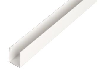 U-Profil, PVC weiß, LxBxHxS 1000x10x10x1mm U-Profil, PVC weiß, LxBxHxS 1000x10x10x1mm