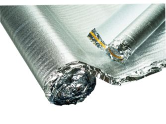 Unterlagsmaterial PE-Schaum mit Alukaschierung 2mm 15qm/Rolle 15000x1000x2mm