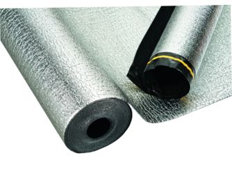 Unterlagsmaterial PE-Schaumfolie mit Alukaschierung 2mm 15qm/Rolle 15000x1000x2mm