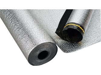 Unterlagsmaterial PE-Schaumfolie mit Alukaschierung 2mm 15qm/Rolle 15000x1000x2mm