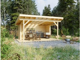 Unterstand Eifel 554x430 Master Satteldach ohne Rinne ohne Dacheindeckung