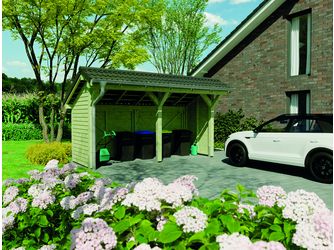 Unterstand Nordland 500x258 Classic Satteldach ohne Rinne ohne Dacheindeckung