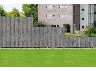 Sichtschutzzaun Kiefer KDI grau "VALENTINA"