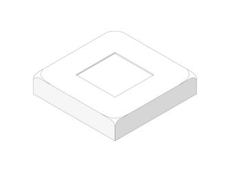 VETRO System-Abdeckkappe 145x145x28mm anthr. Struktur