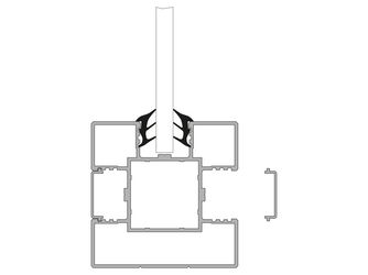 VETRO System-Pfosten Alu 68x68x1270mm 3-fach genutet weiß Struktur