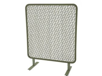 VISTO Raumteiler 120x140cm olive Alurahmen, Ranotex® Bez. dunkelgr.