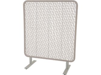 VISTO Raumteiler 120x140cm taupe-grey Alurahmen, Ranotex® Bez. dunkelgr.