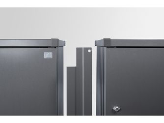 Verbindungselement für 2 Stk. Alex dunkelgrau- metallic 1228x146x19mm