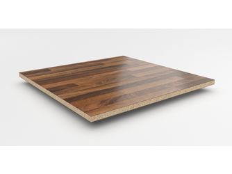 Verbundelement A/A 3050x1310mm Typ Span P2 NU742 PoF nussbaum butcherblock hell 14,4mm stark