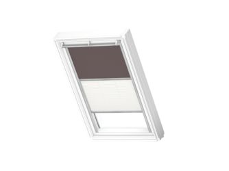 Verdunkelungs-Rollo Plus DFD C02 4577S Taupe/weiß, Alu Premium