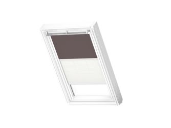 Verdunkelungs-Rollo Plus DFD C02 4577SWL Taupe/weiß, weiß Premium