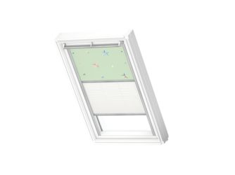 Verdunkelungs-Rollo Plus DFD CK02 4661S Kids Grüne Sterne, Alu Schiene