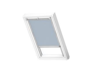 Verdunkelungs-Rollo elektro DML FK08 4576K Himmelblau, Alu Schiene, Premium