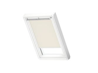 Verdunkelungs-Rollo manuell DKL M31 1085SWL Hellbeige, weiße Schiene, Standard