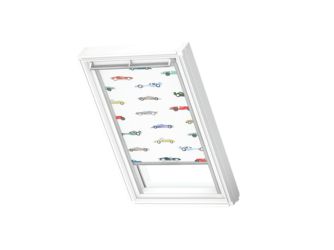 Verdunkelungs-Rollo manuell DKL C02 4654S Kids Rennautos, Alu Schiene