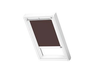Verdunkelungs-Rollo solar DSL PK08 4559KWL Rehbraun, weiße Schiene, Premium