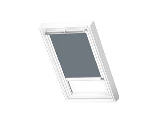 Verdunkelungs-Rollo solar DSL PK10 4581KWL Blaugrau, weiße Schiene, Premium