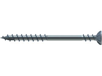 Verlegeschraube RN V361 Flachsenkkopf mit Fräsrippen TX TG Stahl blau verzinkt gleitbeschichtet Verlegeschraube RN V361 Flachsenkkopf mit Fräsrippen TX TG Stahl blau verzinkt gleitbeschichtet