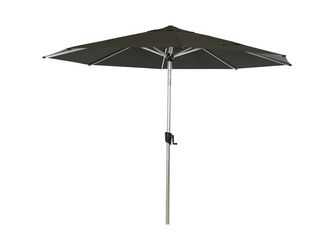 Vero Mittelstockschirm silber eloxiert Ø300cm Gestell Aluminium, Bezug 100% Polyester-meliert, UPF 50+