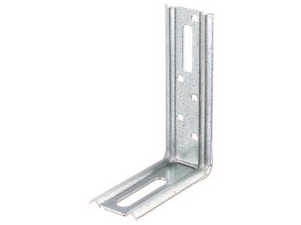 Verstellwinkel, 90°, geprägt, mit Langloch, sendzimirverzinkt, TxHxB 100x70x30mm