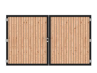 Tor Sichtschutzzaun 2-flügelig kanadische Douglasie "TRIO"