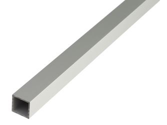 Vierkantrohr, Alu silber elox., LxBxS 1000x25x25x1,5mm Vierkantrohr, Alu silber elox., LxBxS 1000x25x25x1,5mm