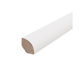 Viertelstab 14x14mm 2,4m MDF weiß Grundierfolie