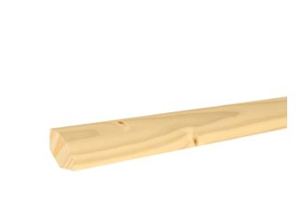 Viertelstab Fichte astig 22x22x2400mm Massiv, Endbehandelt