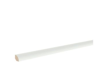 Viertelstab RAL 9003 Weiß 18x18x2400mm Massiv, Endbehandelt