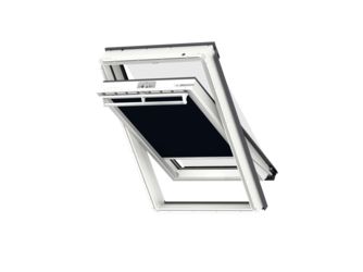 Vorteilsset Markise u. Verdunkelungsrollo DOP CK02 1100S Dunkelblau, Alu Schiene, Standard