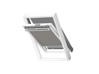 Vorteilsset Markise u. Verdunkelungsrollo DOP CK02 0705S Grau, Alu Schiene, Standard