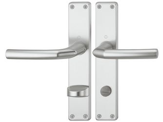 WC-Garnitur 8 Al. silb 220x120x20mm Hoppe Birmingham 1117/202SP Aluminium