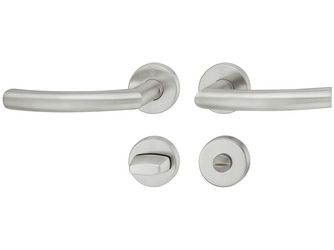 WC-Garnitur 8 Edelst. matt 195x158x52mm Hoppe Trondheim E1430Z/42KV/42KVS Edelstahl