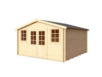 Wels 4 DT Blockbohlenhaus 28mm naturbelassen