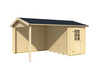 Wibo Blockbohlenhaus 28mm naturbelassen