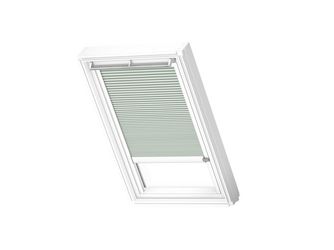 Wabenplissees elektro FMC CK04 1168KWL Blassgrün, weiße Schiene, Premium