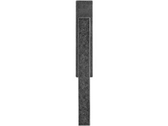 Wagrain Eckig Hebe/Schiebetürbeschlag, UV 180° Raster, inkl. Muschelgriff (72x28x9mm), Schwarz patiniert