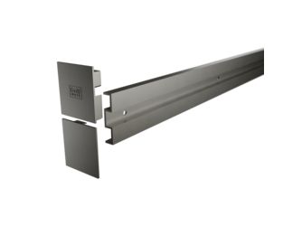 Wandabstand-Set PLANEO X 12.5 Distanzprofil, Endkappen 2000mm Kaschmirgrau