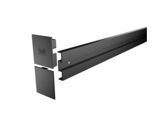 Wandabstand-Set PLANEO X 12.5 Distanzprofil, Endkappen 4000mm Graphitschwarz