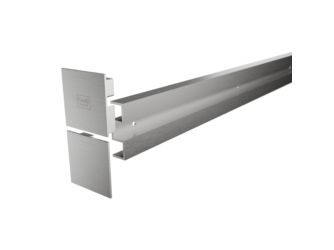 Wandabstand-Set PLANEO X 18.5 Distanzprofil, Endkappen 4000mm Edelstahl-Optik ma./C31