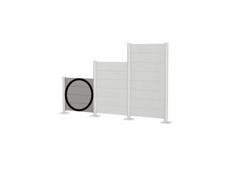 Wandpaneel für Sichtschutz ohne Acrylglas 100x90 quarzgrau- metallic 960x910x44mm