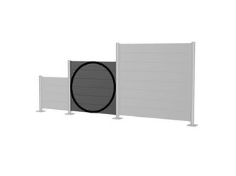 Wandpaneel für Sichtschutz ohne Acrylglas 150x135 dunkelgrau- metallic 1450x1370x44mm