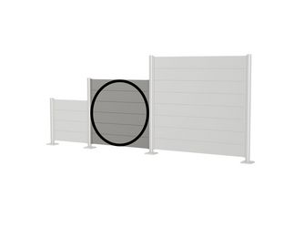 Wandpaneel für Sichtschutz ohne Acrylglas 150x135 quarzgrau- metallic 1450x1370x44mm